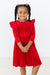 Red Velvet Ruffle Twirl Dress-dogsvalley ®