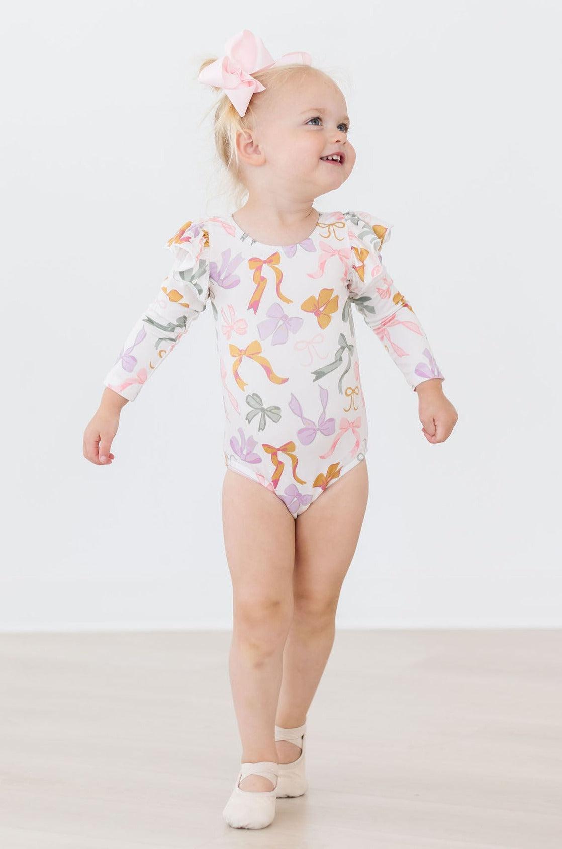 Boho Bows L/S Flutter Sleeve Leotard-dogsvalley ®