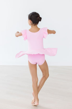 Bubblegum Pink S/S Twirl Leotard-dogsvalley ®