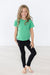 Kelly Green Ruffle Pocket Tee-dogsvalley ®