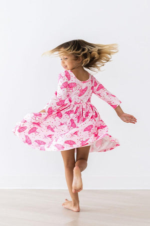 Pirouette 3/4 Sleeve Pocket Twirl Dress-dogsvalley ®