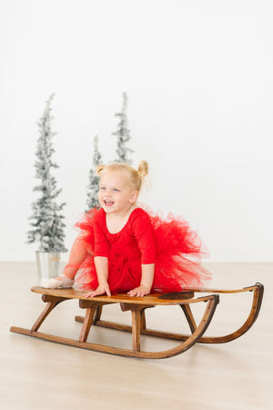 Red 3/4 Tutu Leotard-dogsvalley ®