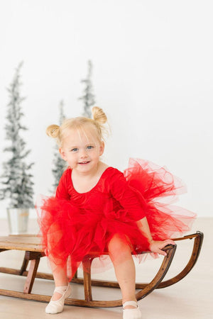 Red 3/4 Tutu Leotard-dogsvalley ®