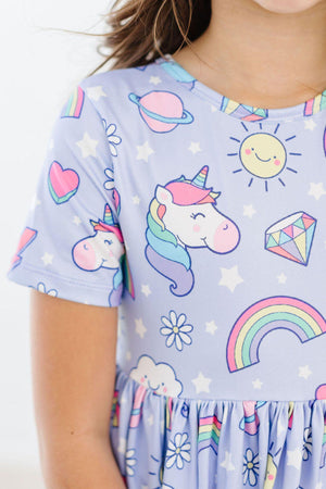 Galactic Unicorns S/S Pocket Twirl Dress-dogsvalley ®