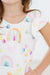 Watercolor Rainbows S/S Flutter Sleeve Leotard-dogsvalley ®