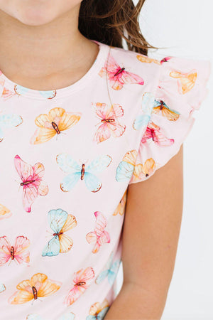 Butterfly Kisses S/S Ruffle Tee-dogsvalley ®