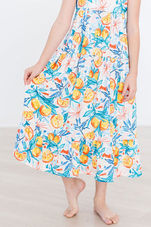 Tropical Summer Ruffle Maxi Dress-dogsvalley ®