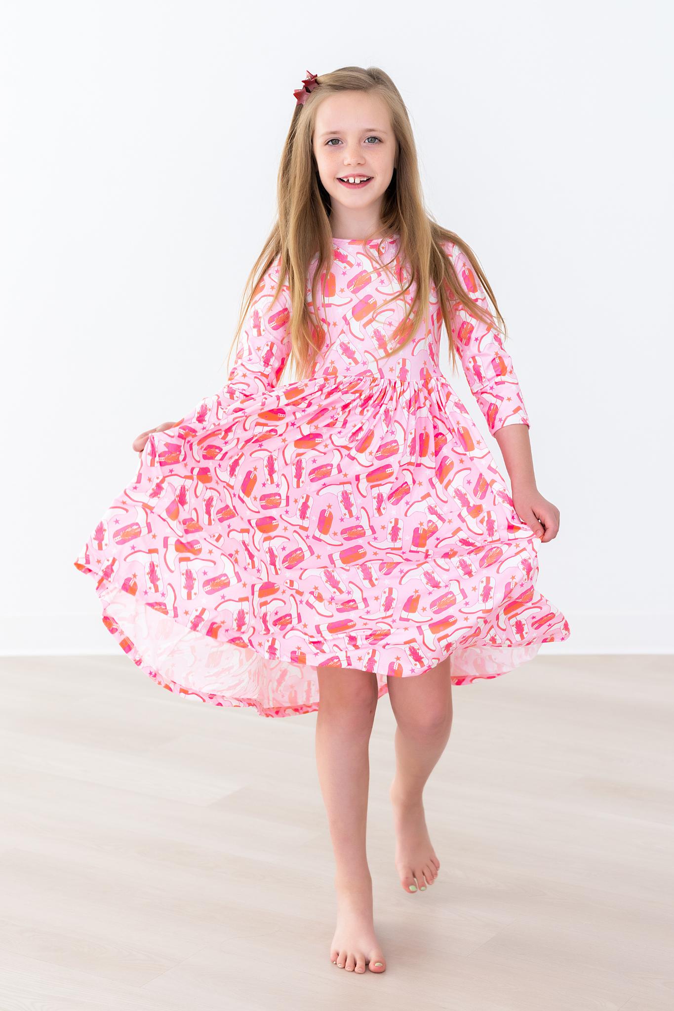 Howdy 3/4 Pocket Twirl Dress-dogsvalley ®