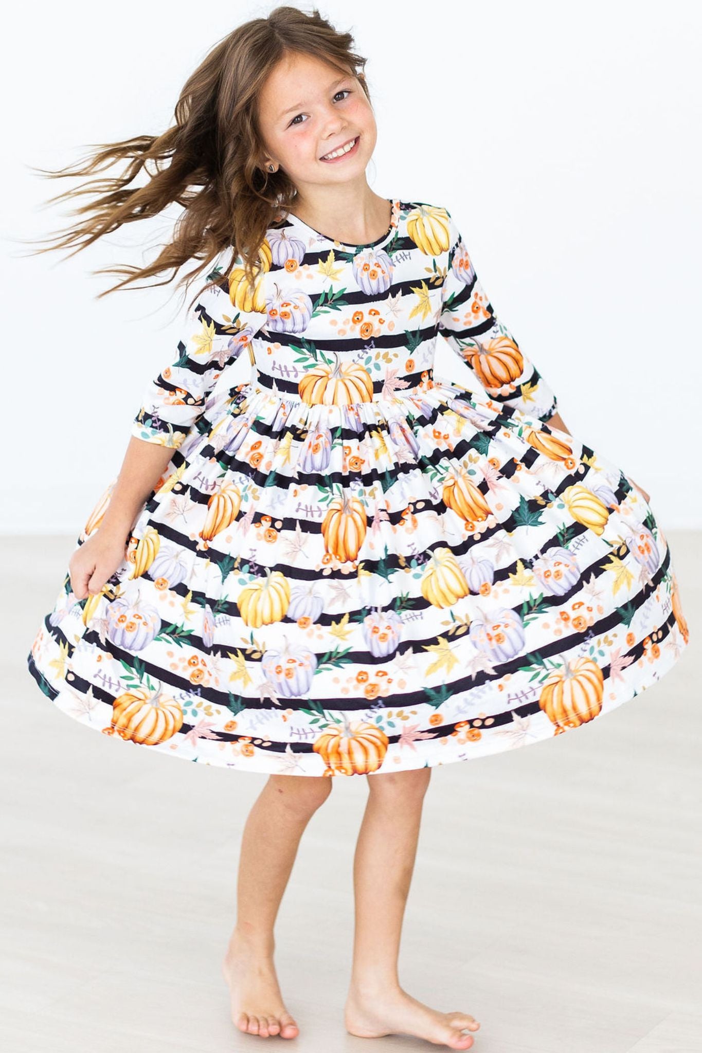 Pumpkins & Peonies Twirl Dress-dogsvalley ®