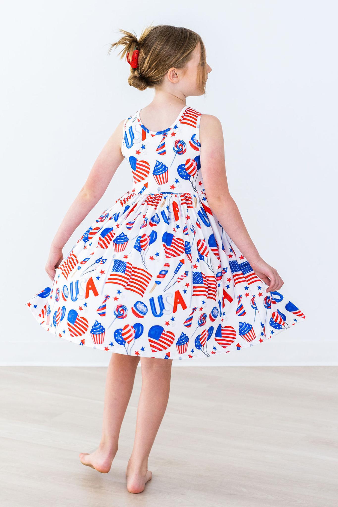 Party in the USA Tank Twirl Dress-dogsvalley ®