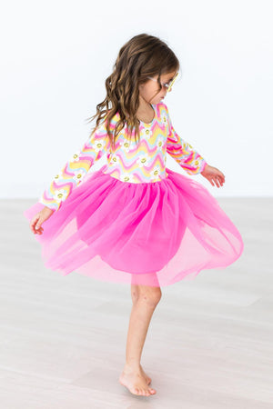 Smiling Daisies L/S Tutu Dress-dogsvalley ®