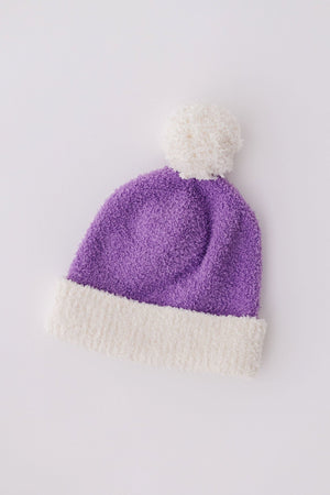 Lilac/Coconut Cozy Pom Beanie-dogsvalley ®