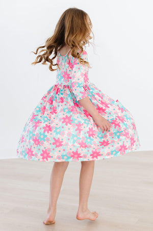 Petal Perfection 3/4 Sleeve Pocket Twirl Dress-dogsvalley ®