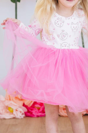 Purr-fectly Pink L/S Tutu Dress-dogsvalley ®