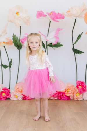 Purr-fectly Pink L/S Tutu Dress-dogsvalley ®