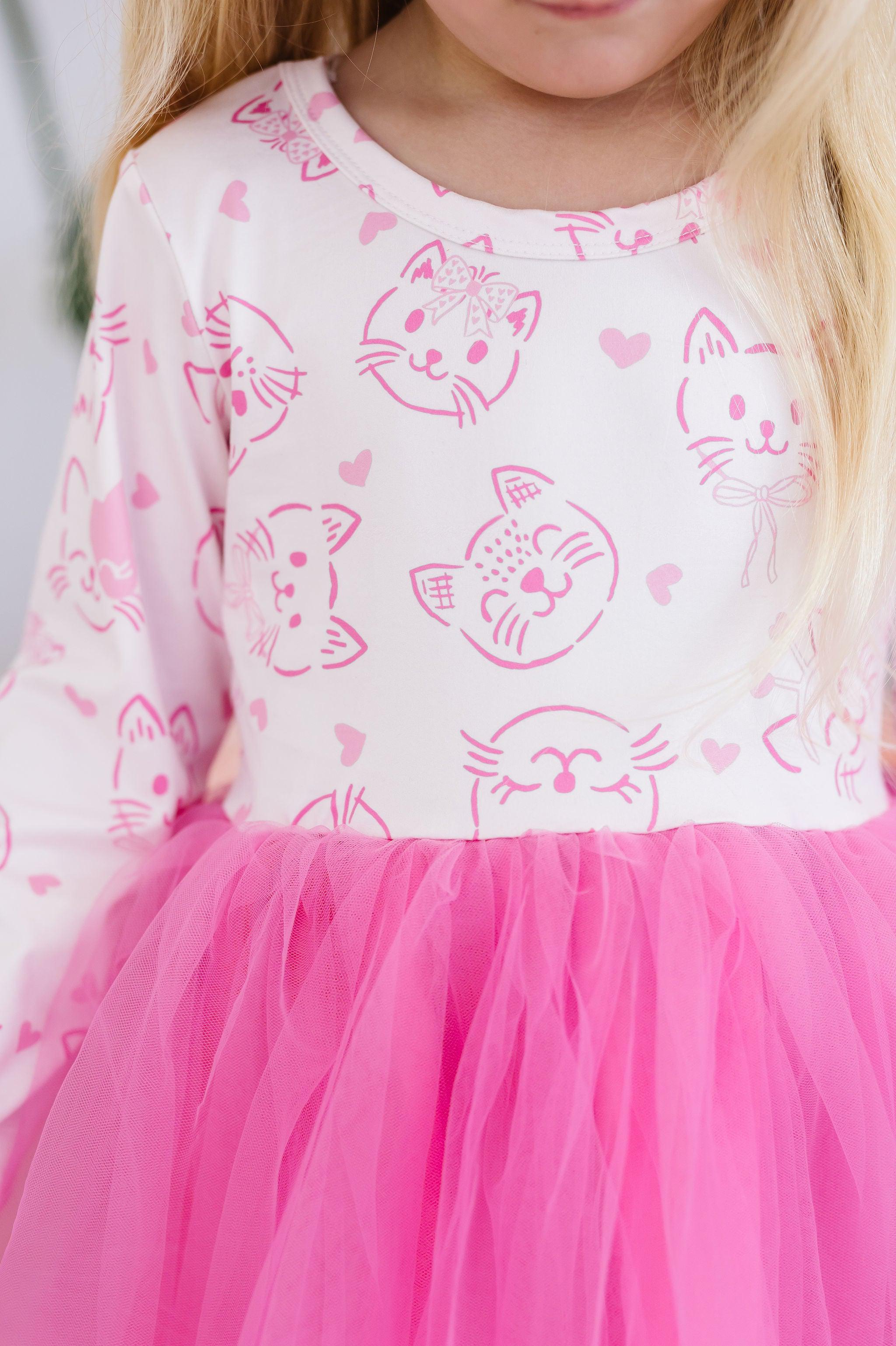 Purr-fectly Pink L/S Tutu Dress-dogsvalley ®