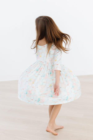 Bunny Dreams 3/4 Sleeve Pocket Twirl Dress-dogsvalley ®