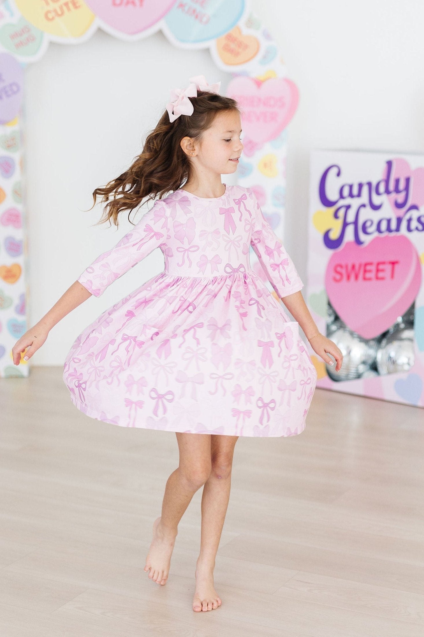 Twinkle Ties 3/4 Sleeve Pocket Twirl Dress-dogsvalley ®