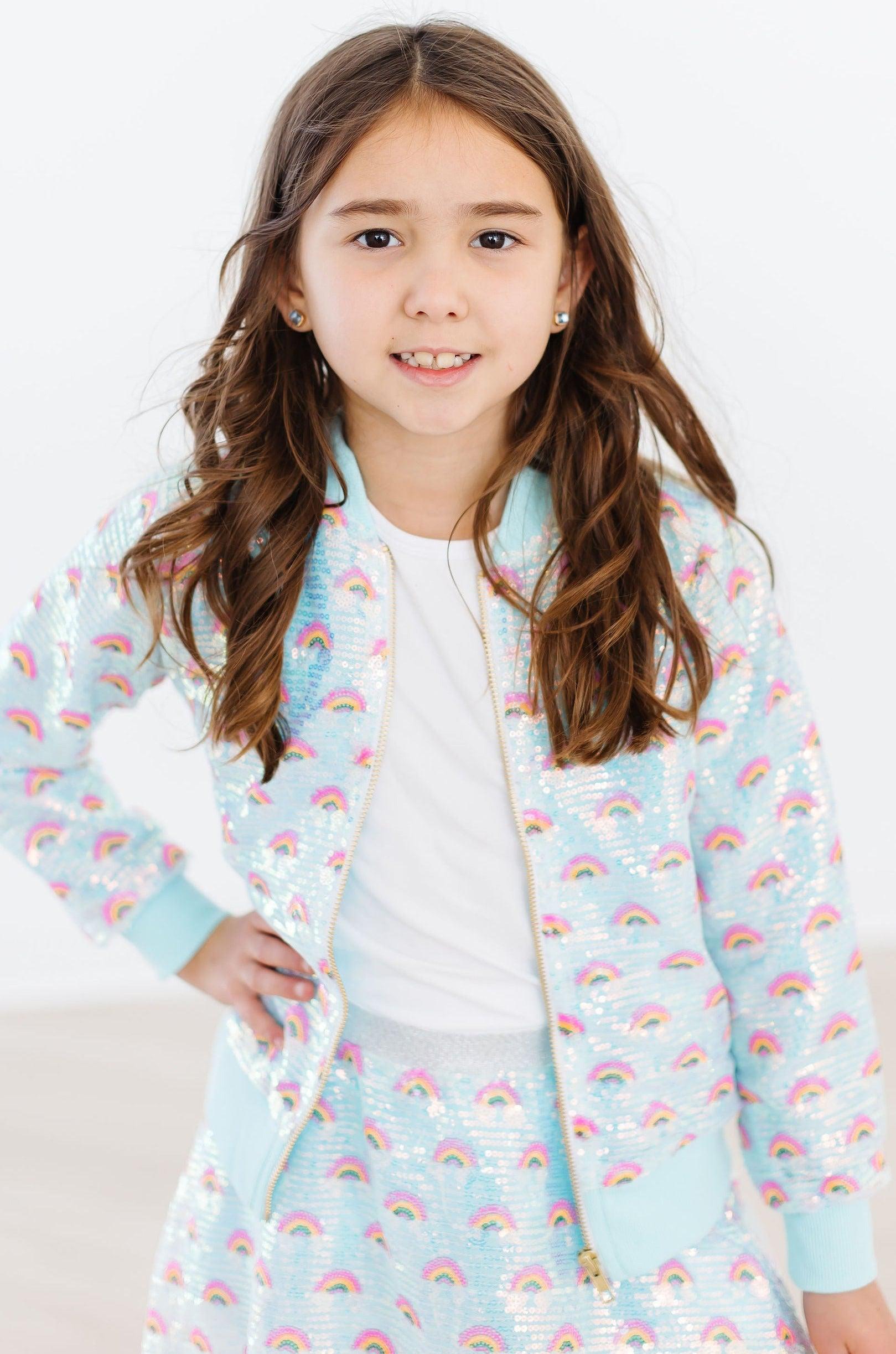 Mint Rainbow Sequin Jacket-dogsvalley ®