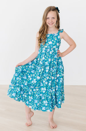 Floral Breeze Ruffle Maxi Dress-dogsvalley ®