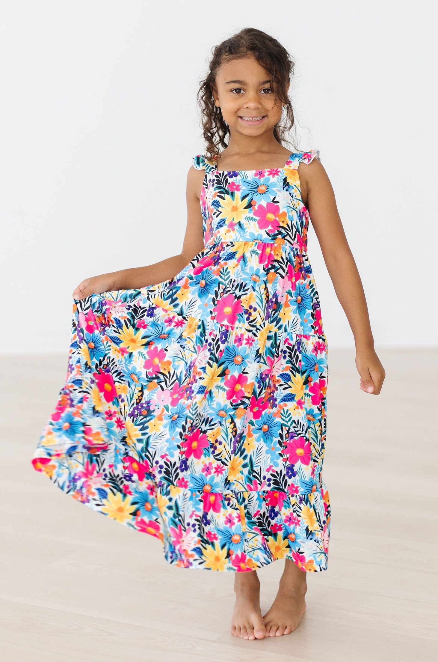 Petal Paradise Ruffle Maxi Dress-dogsvalley ®