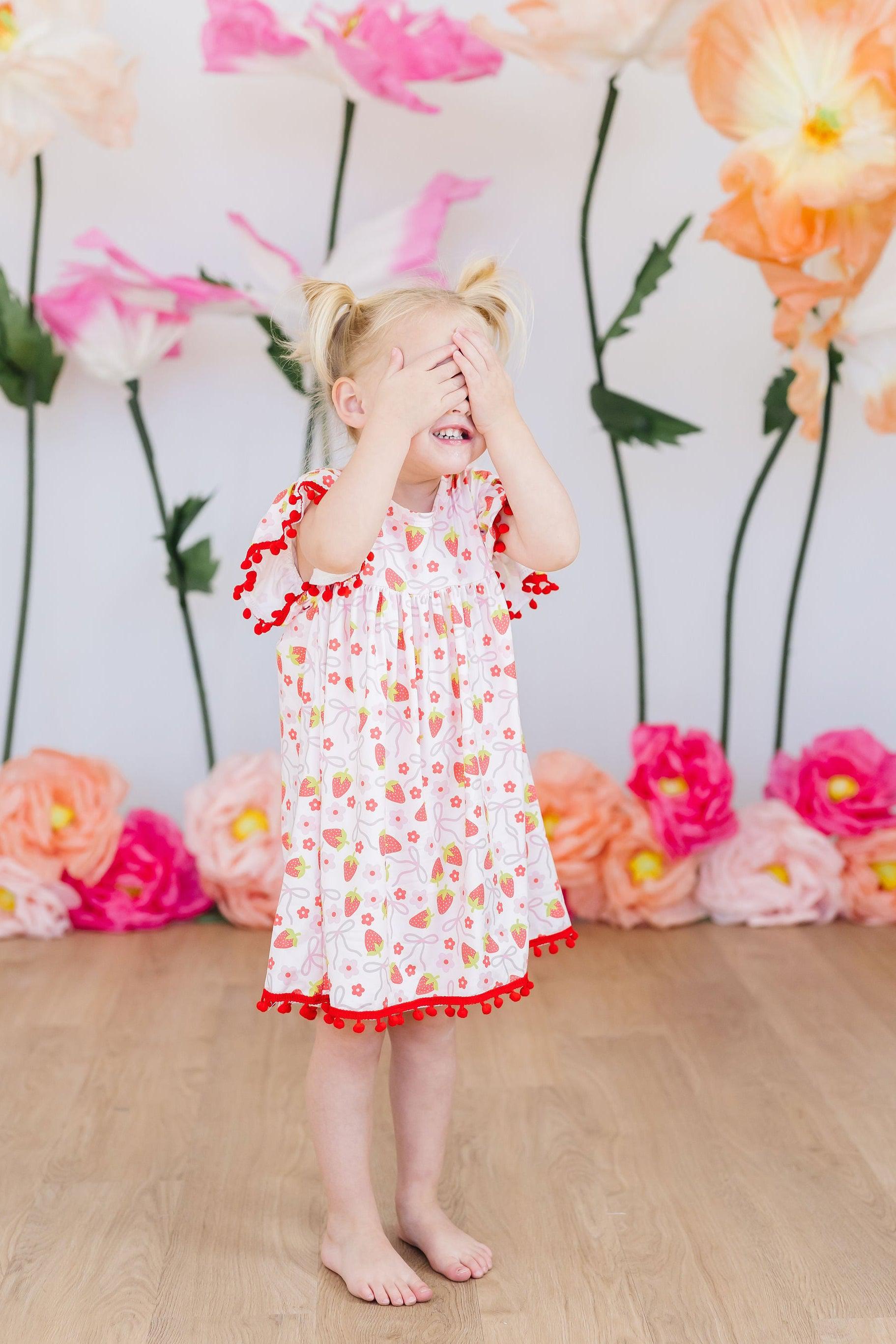 Berry Charming Pom Pom Dress-dogsvalley ®