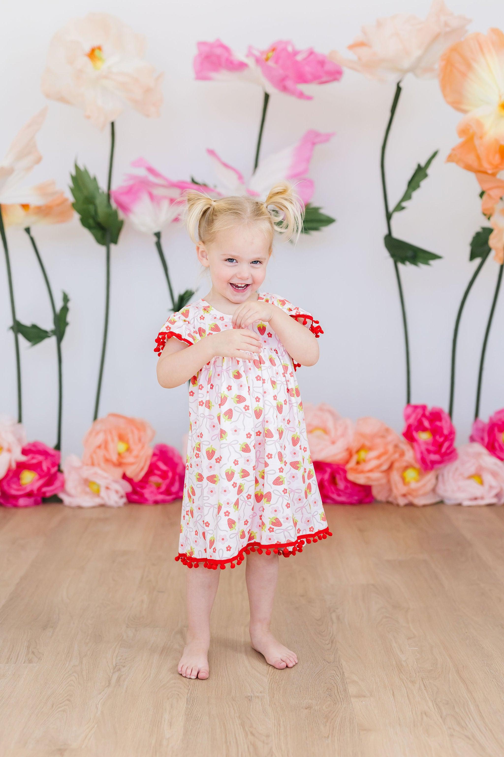 Berry Charming Pom Pom Dress-dogsvalley ®