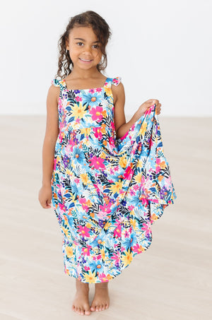 Petal Paradise Ruffle Maxi Dress-dogsvalley ®