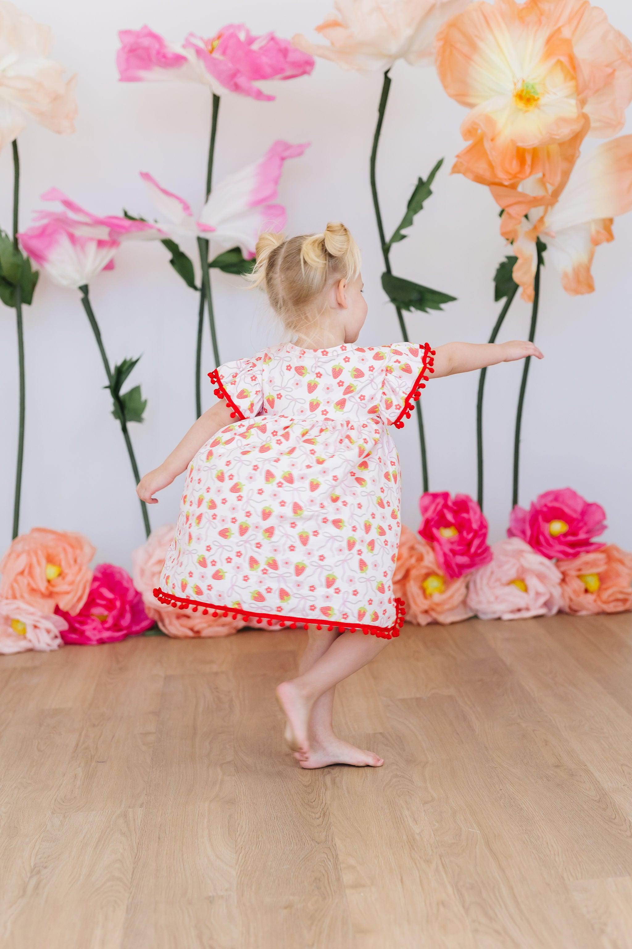 Berry Charming Pom Pom Dress-dogsvalley ®