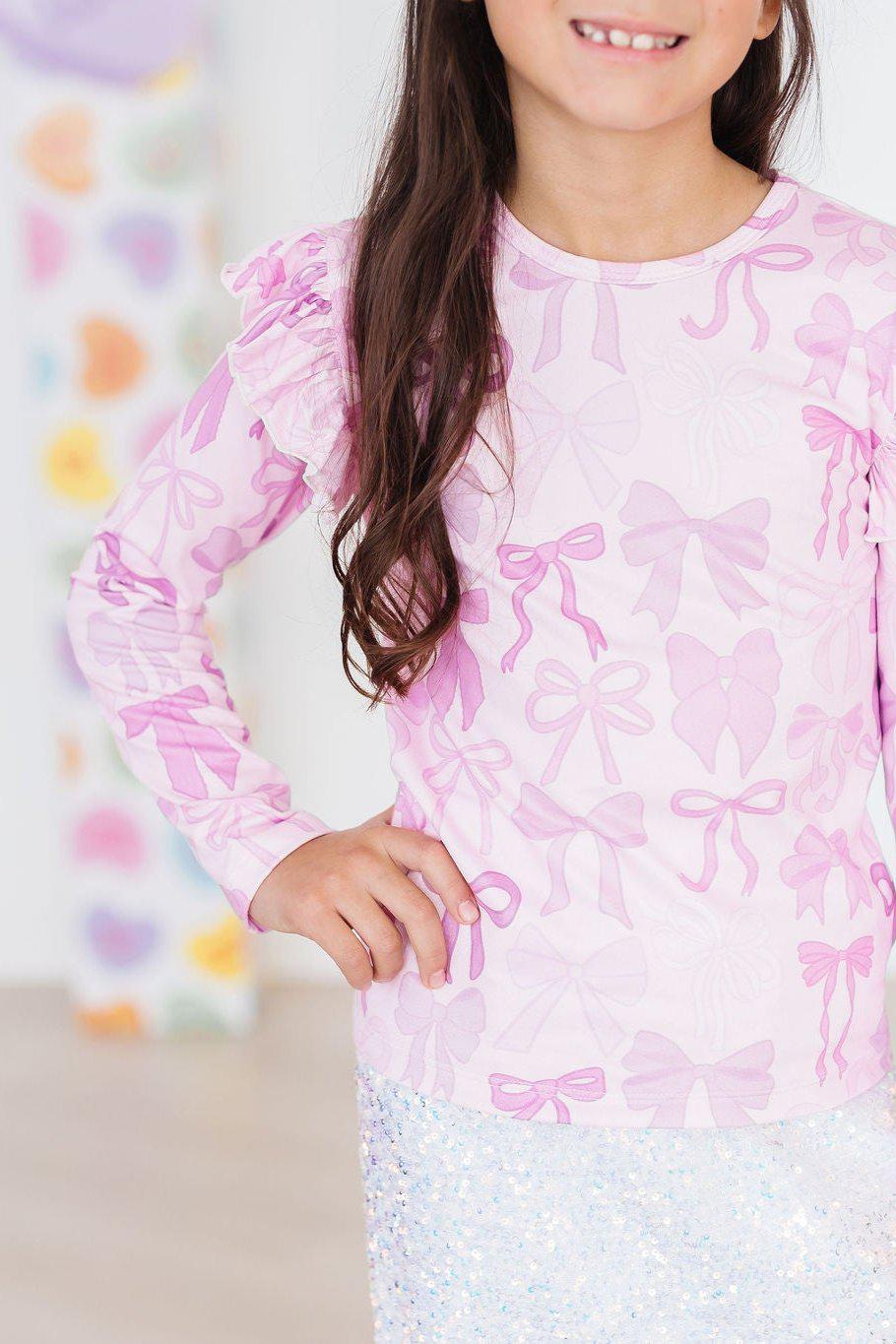 Twinkle Ties L/S Ruffle Tee-dogsvalley ®