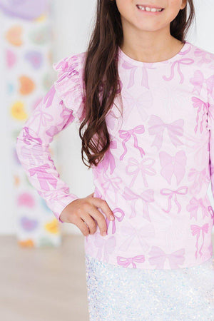 Twinkle Ties L/S Ruffle Tee-dogsvalley ®