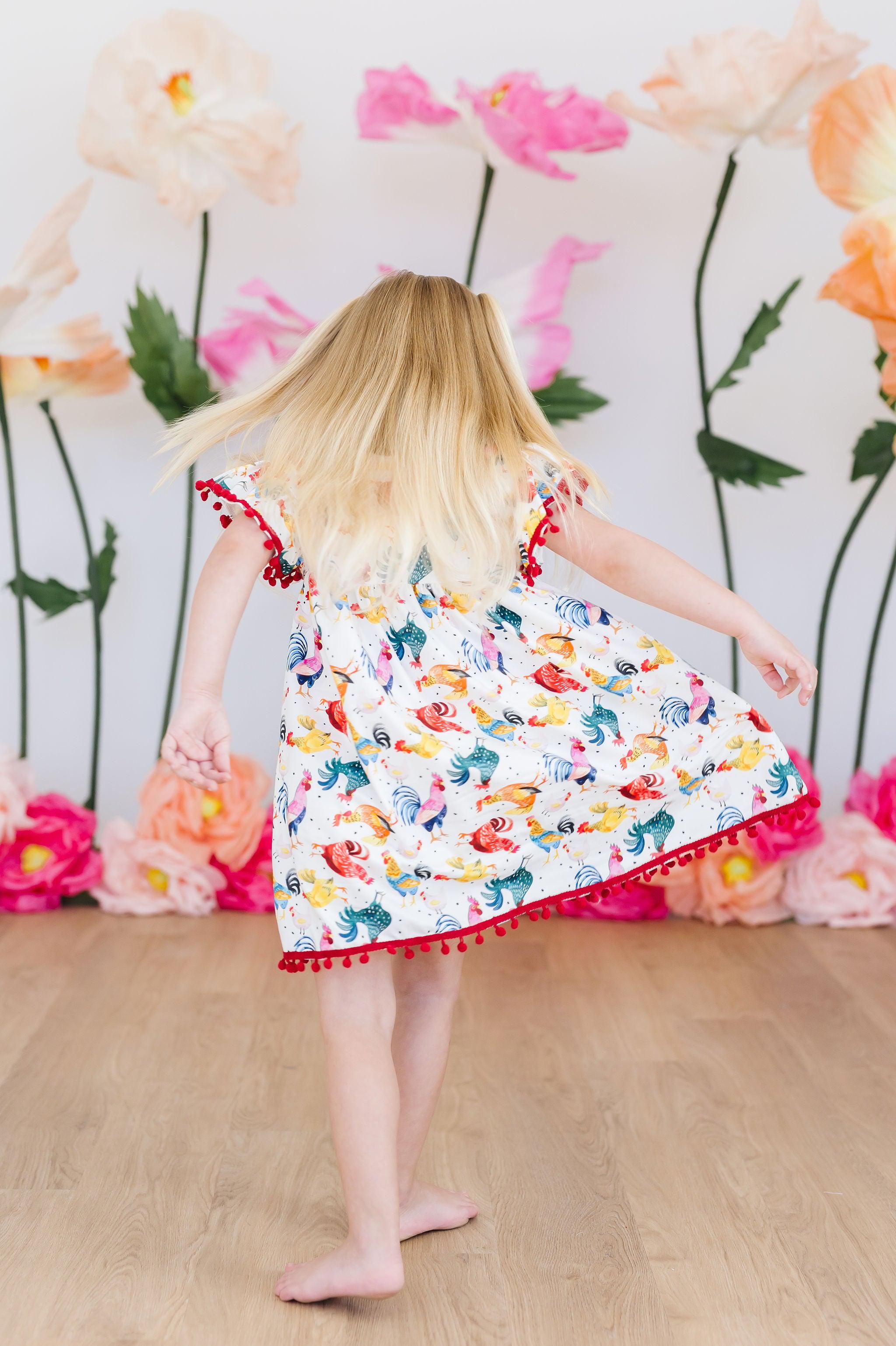 Rooster Pom Pom Dress-dogsvalley ®