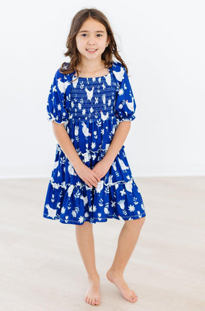 Feathered Friends Smocked Ruffle Dress-dogsvalley ®