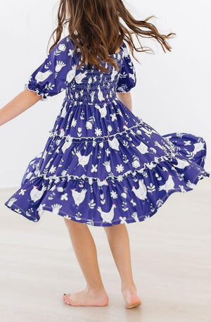 Feathered Friends Smocked Ruffle Dress-dogsvalley ®