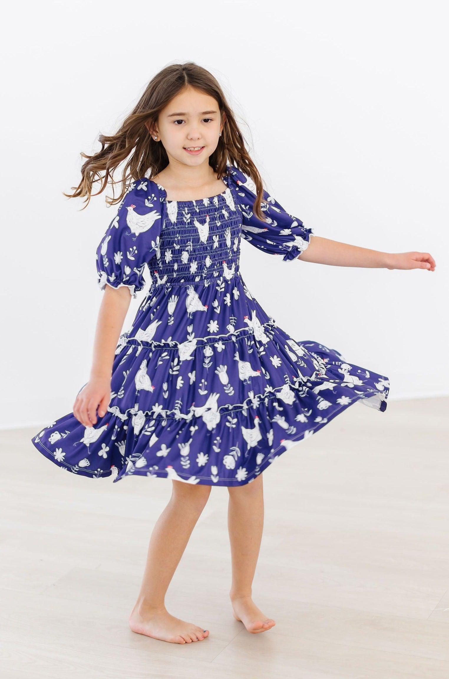 Feathered Friends Smocked Ruffle Dress-dogsvalley ®