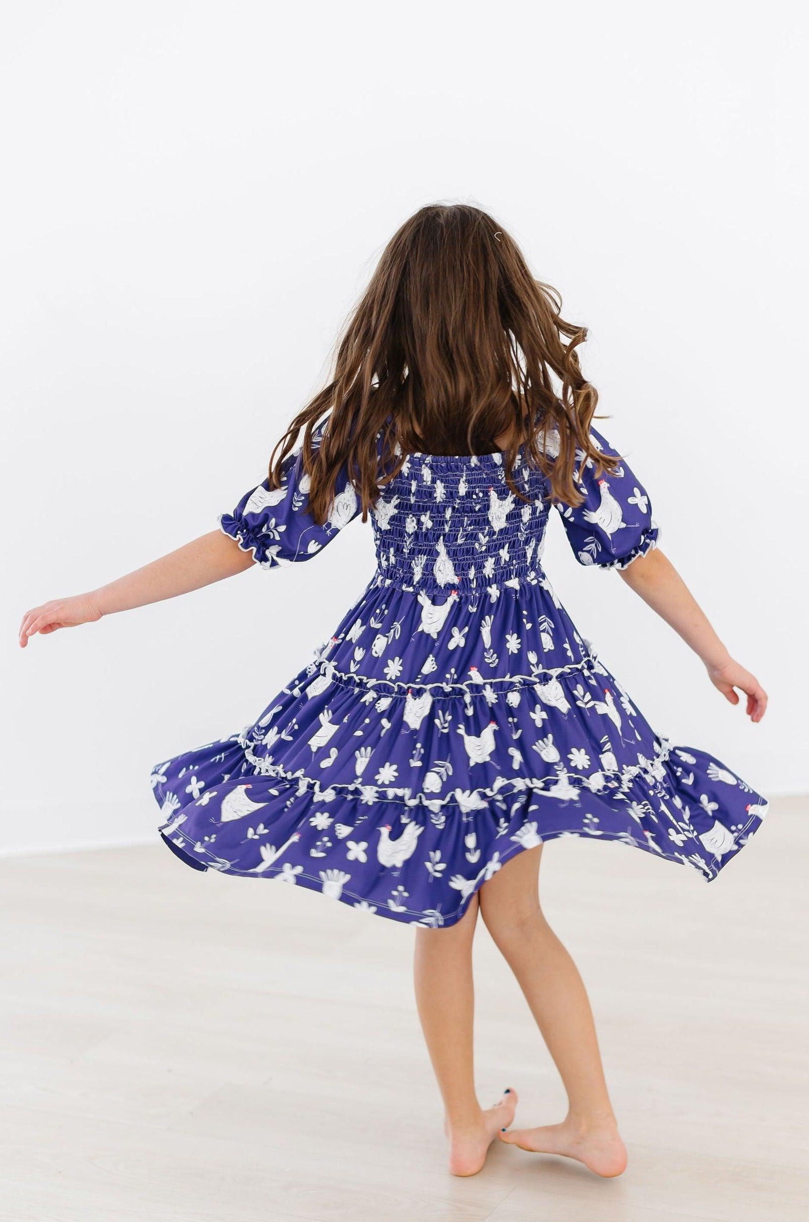 Feathered Friends Smocked Ruffle Dress-dogsvalley ®