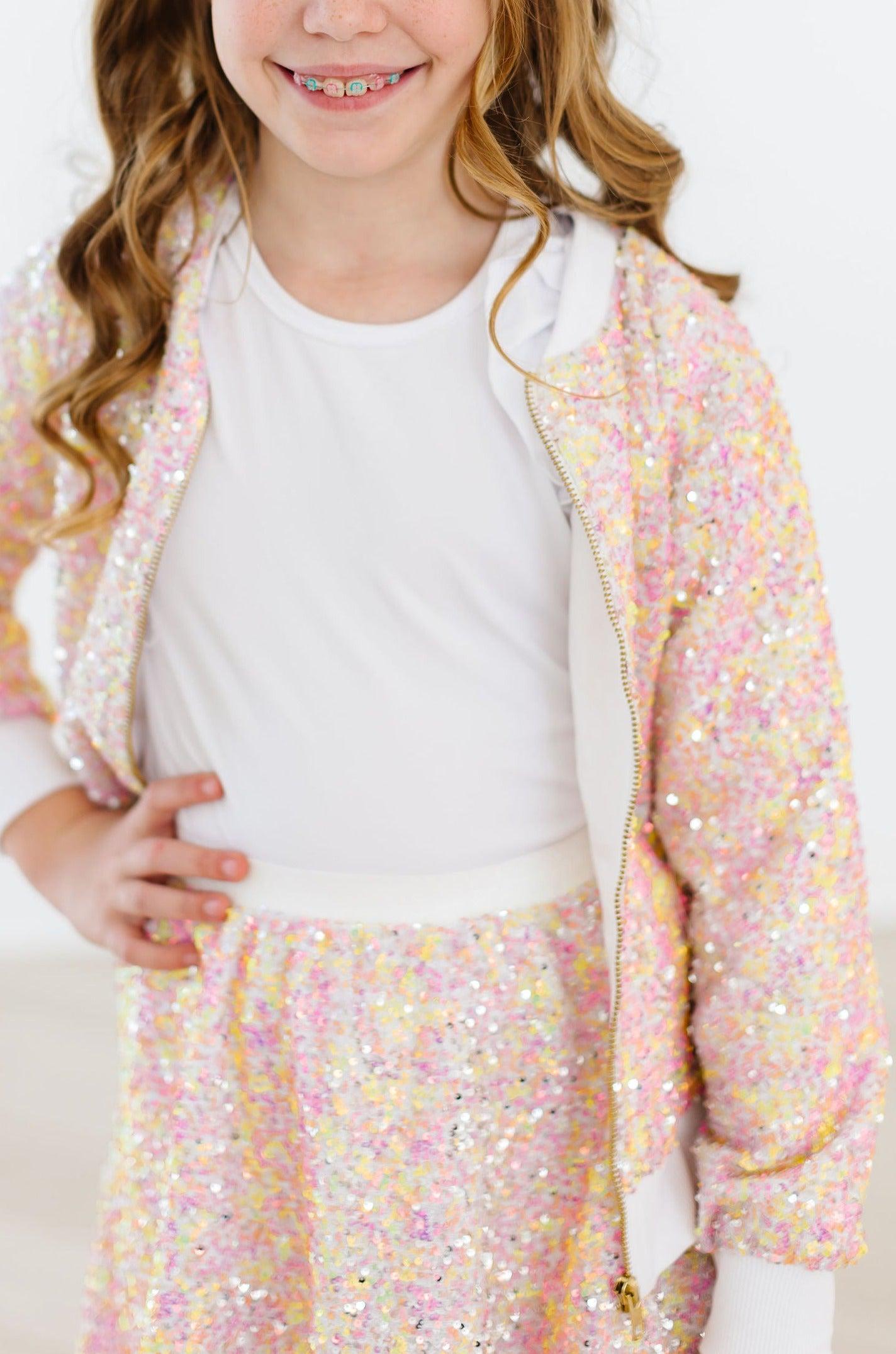 Spring Rainbow Sequin Jacket-dogsvalley ®