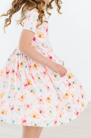 Butterfly Kisses S/S Pocket Twirl Dress-dogsvalley ®