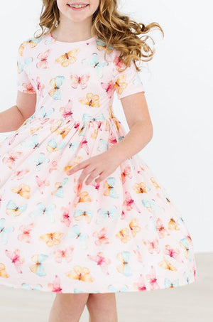 Butterfly Kisses S/S Pocket Twirl Dress-dogsvalley ®