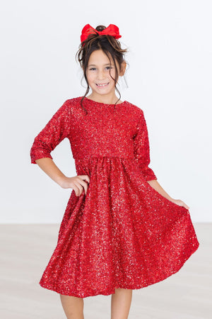 Red Sequin Dress-dogsvalley ®