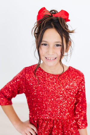 Red Sequin Dress-dogsvalley ®