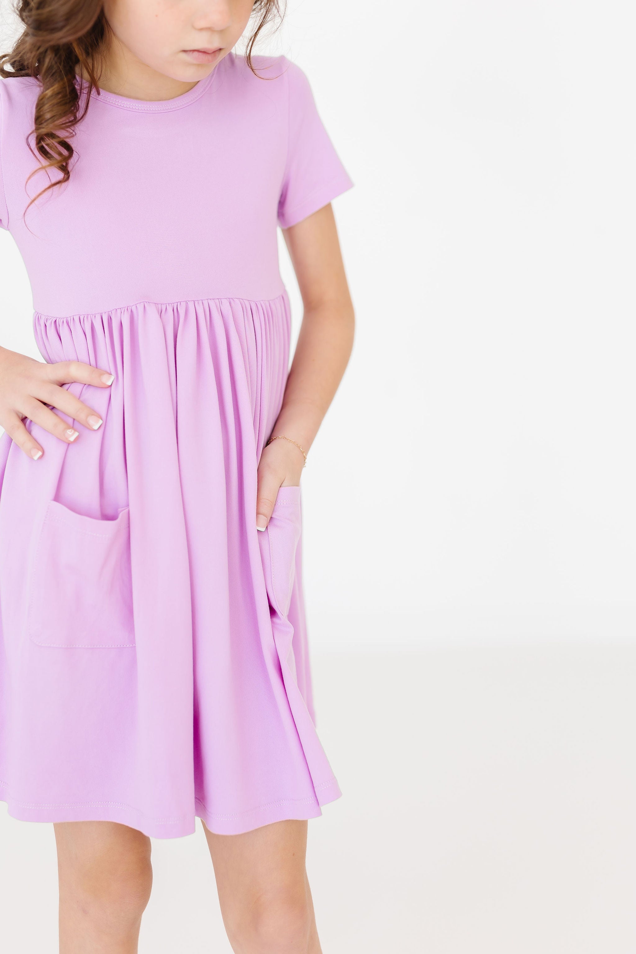 Bright Lilac S/S Pocket Twirl Dress-dogsvalley ®