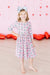 Disco Bows 3/4 Sleeve Pocket Twirl Dress-dogsvalley ®