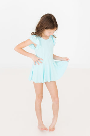 Aqua S/S Twirl Leotard-dogsvalley ®