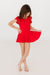 Red S/S Twirl Leotard-dogsvalley ®