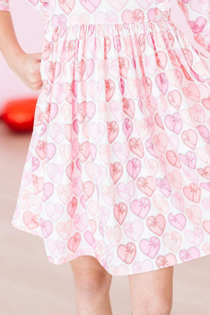 Melt My Heart 3/4 Sleeve Ruffle Twirl Dress-dogsvalley ®