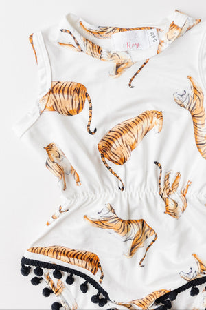 Tiger Queen Pom Pom Romper-dogsvalley ®