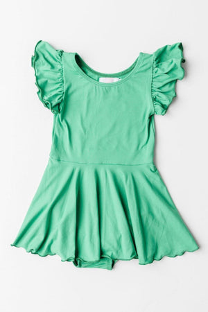 Kelly Green S/S Twirl Leotard-dogsvalley ®