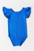 Royal Blue S/S Flutter Sleeve Leotard-dogsvalley ®