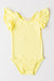 Yellow S/S Flutter Sleeve Leotard-dogsvalley ®